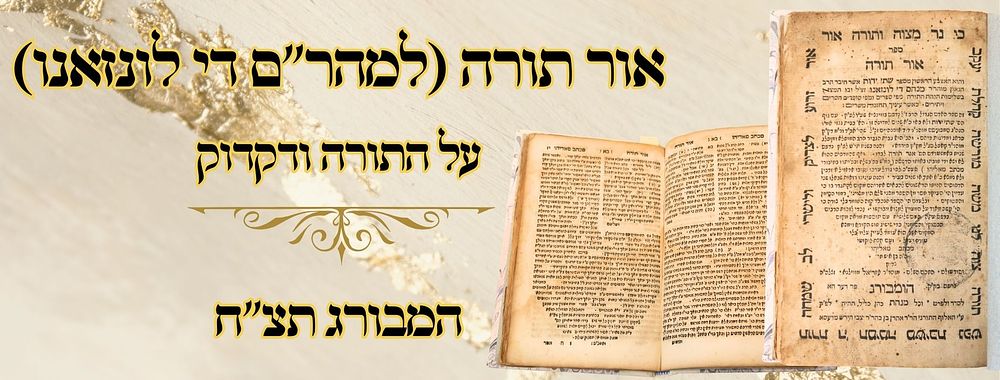 אור תורה (למהר"ם די לונזאנו), על התורה ודקדוק, המבורג תצ"ח 
אור תורה , על התורה, ובו 