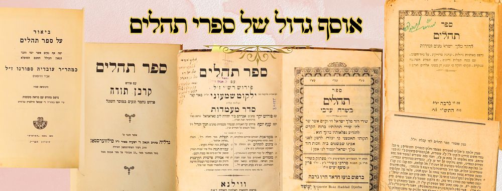 אוסף גדול של ספרי תהלים 
1. תהלים, ע"פ רש"י ז"ל , ועם אגדות מלוקטות מס' ילקוט שמעוני 