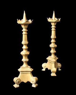 Anonymous 19th century European - Pair of Candlesticks, Europe 19th century. Pair of candlesticks