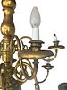 Anonymous, c. 1900 - Anonymous, c. 1900 - 12-light ceiling lamp. 12-light gilt bronze lamp on two Image - 2