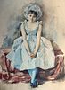 Juan Luna Novicio (1857-1899) - Young woman sitting. Watercolor on paper. Signed and underlined Image - 1