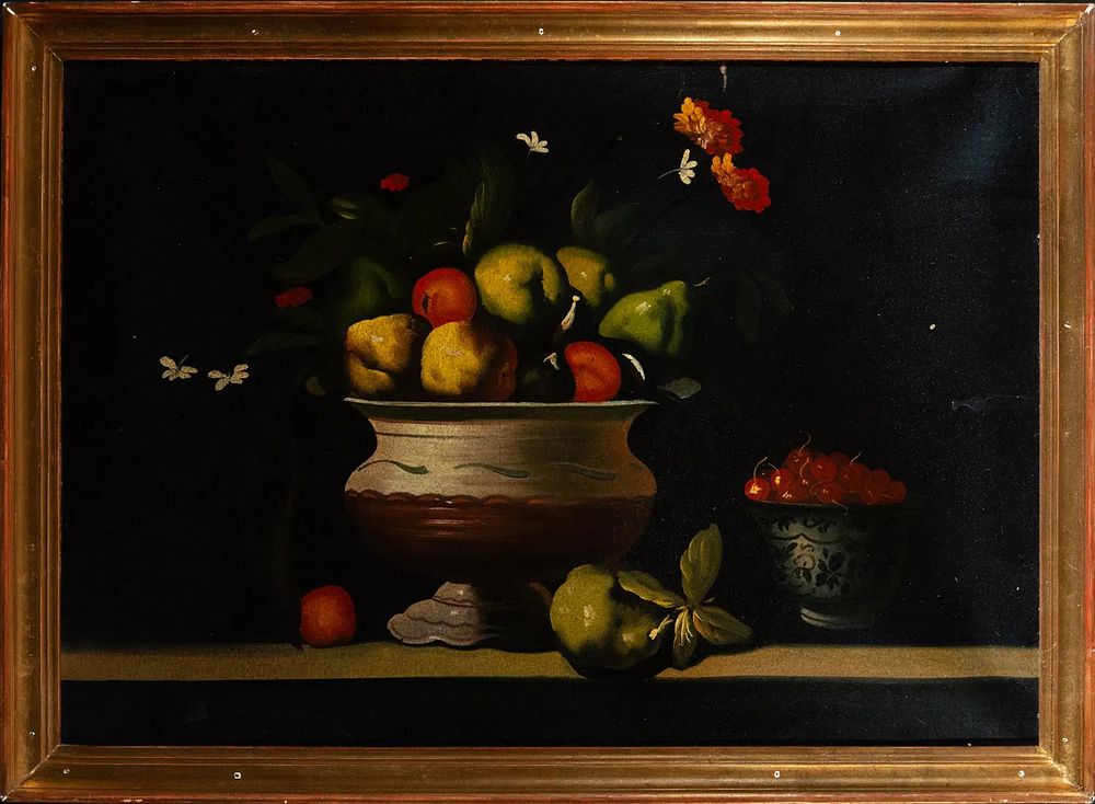 Anonymous Spanish, 19th century - Anonymous Spanish, 19th century - Still life with fruit. Painting 