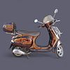 Vespa Piaggio LX 125 i.e. Piaggio LX 125 i.e. Vespa motorcycle in dark brown. In perfect Image - 1