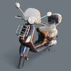 Vespa Piaggio LX 125 i.e. Piaggio LX 125 i.e. Vespa motorcycle in dark brown. In perfect Image - 2