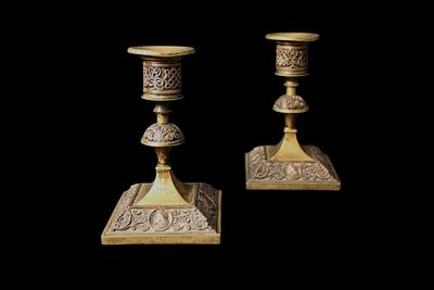 Boyd-Harvey candlestick pair, United Kingdom, 1907. This pair of candlesticks is from the 