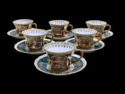 Coffee set. United Kingdom ca. 1890 - Anonymous English ca. 1890. Set composed of 6 cups and 