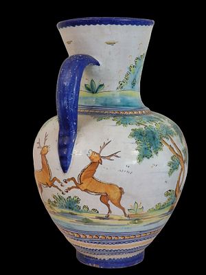 Large ceramic jug, Toledo (Spain) XX century. Large ceramic jug. Decorated with original 