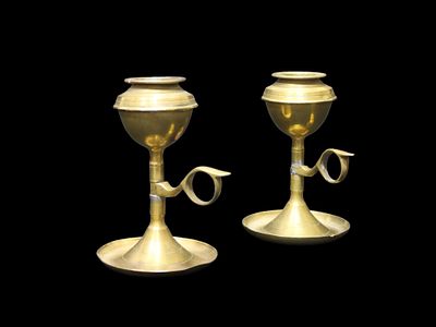 Anonymous Spanish ca. 1850/1900 - Pair of Candlesticks. Spain, 19th century. Pair of 