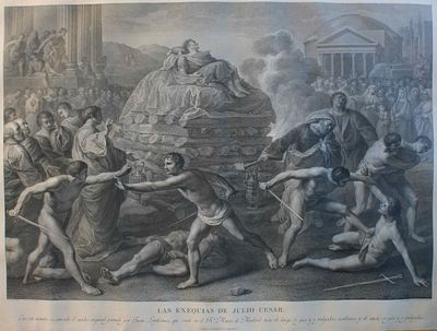Lanfranco (1582-1647), Esteve (1753-1820) and Ametller (1768-1841) - The funeral of Julius Caesar. 