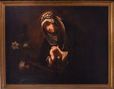 Follower of Baldassarre Franceschini (1611-1689) - Santa Catalina de Sena. Oil on canvas. Second 