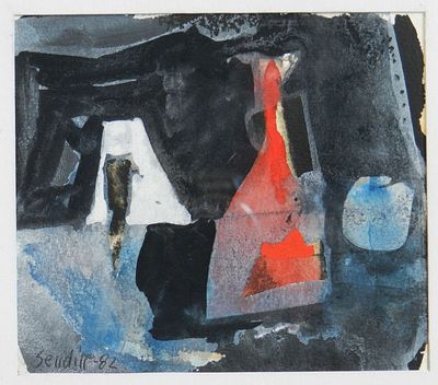 Armando Send&iacute;n (Rio de Janeiro, Brazil 1925 - Marbella, Spain 2020) - Composition (1982). Paintin 