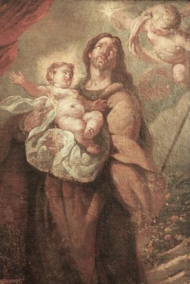 Antonio Palomino (Bujalance 1655 - Madrid 1726) - Saint Joseph with the Infant Jesus. In our 