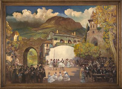 Jean-Louis Paguenaud (1876-1952) - Andalusian festival. “Fiesta andaluza” (Andalusian Festival) 