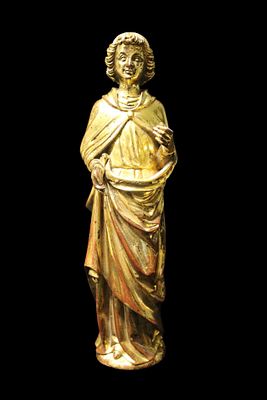 Anonymous, 19th–20th century Europe – Gilded bronze angel. Sculpture made of gilded bronze. It 