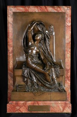 Henri Chapu (Le M&eacute;e sur Seine 1833 - Paris 1891): Sculpture tribute to the politician Georges 
