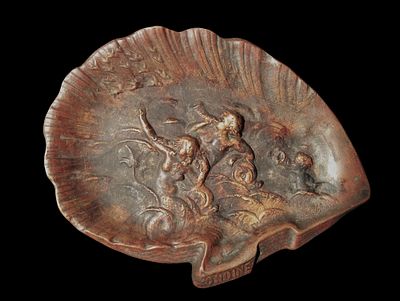 R&eacute;villon (France, c. 1900) - Ondine ashtray. France, ca. 1900. Bronze smoking ashtray, France 