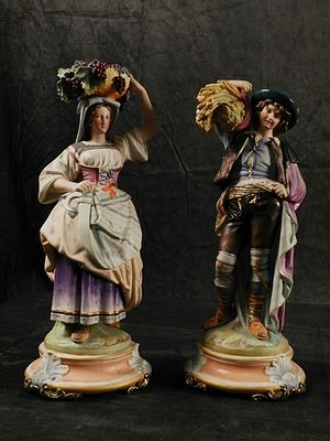 Anonymous, 19th-century France – Allegories of Autumn. Painted and coloured biscuits. Depictions 