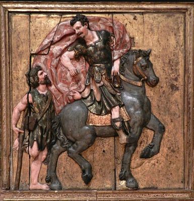 Circle of Juan Mart&iacute;nez Monta&ntilde;&eacute;s (1568–1649) – Saint Martin of Tours. A large panel sculpture in 
