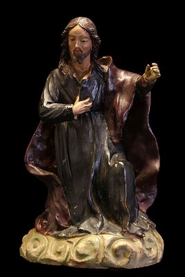 Granada School, early 18th century – Saint Joseph. Sculpture made of polychrome terracotta. It 