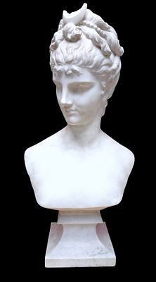 Prosper d'&Eacute;pinay (1836-1914) - Diane. A sculpture carved from marble, possibly from the quarries 