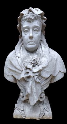 Felipe Moratilla (1827–1908) – Portrait of a Lady. A carved stone sculpture depicting the bust 