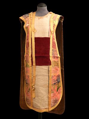 18th-century Spanish chasuble. An original 18th-century chasuble in a state of disrepair