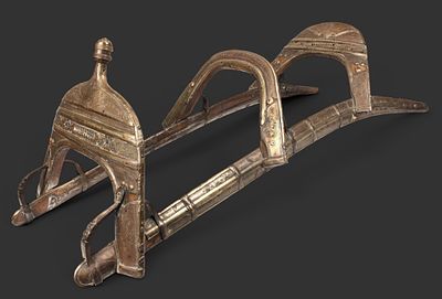Dromedary saddle. 19th century. A dromedary saddle used by military units deployed to the Middle 