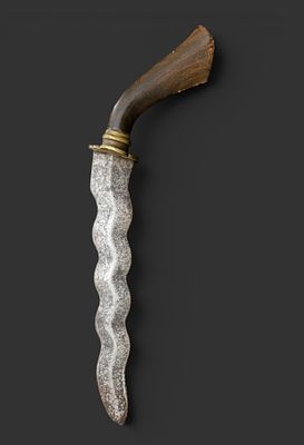 Philippine dagger. 19th century. Flaming dagger from the Philippines, 19th century. Original 