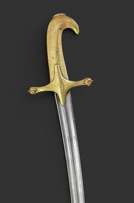 European sabre, c. 1800. European sabre with a double-curved blade, circa 1800. In very good 