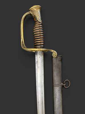 Official Infantry Sabre. France, 1854. French sabre for an infantry officer, Napoleon III, with 