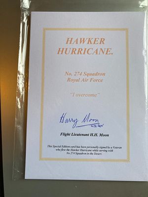 British RAF, Autographed Commemorative Card, No. 274 Squadron, Second World War