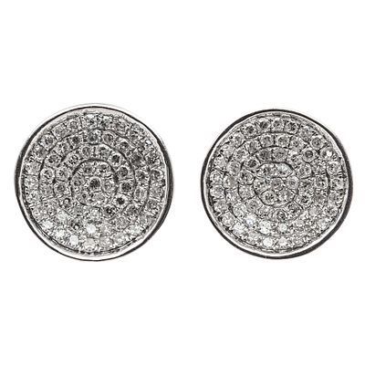 Pendientes dise&ntilde;o circular en oro blanco con diamantes. . Pendientes dise&ntilde;o circular en oro 