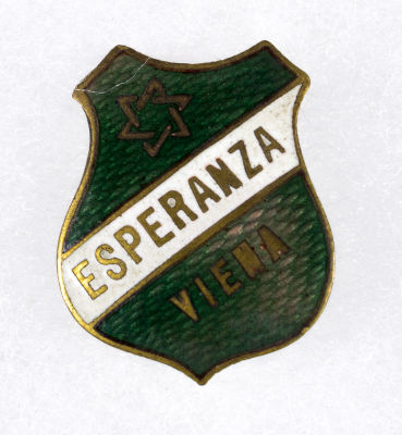 SEPHARDIC JEWISH ORGANIZATION "ESPERANZA" PIN, VIENNA. Ca. 1910 enameled pin issued by 