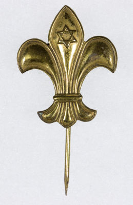 AUSTRIAN JEWISH SCOUTING ORGANIZATION STICKPIN. Brass stickpin issued by the "Judischer 