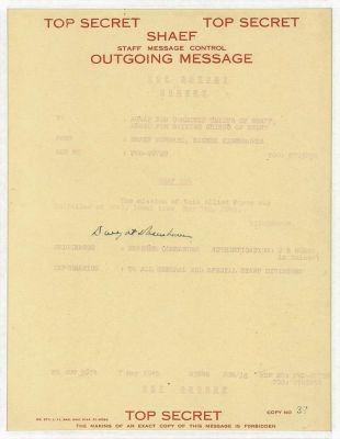 GENERAL EISENHOWER ANNOUNCES THE END OF WORLD WAR II IN EUROPE. GENERAL EISENHOWER ANNOUNCES 