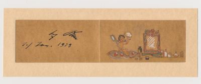 ADOLF HITLER SIGNED ARTWORK (1889 - 1945) Fuhrer of Germany and Nazi Party leader, Hitler's 