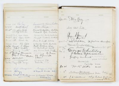 THE BISHOP OF QUEBEC VISITORS'' BOOK. Guest book apparently maintained by at least two of the 