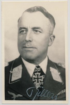 ALFRED KELLER. (1882 - 1974) German Luftwaffe general, commanded Luftflotte 1. S.P., 3.5 x 5.5 