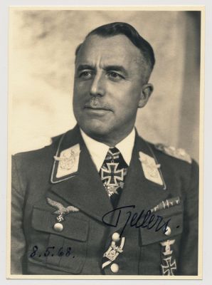 ALFRED KELLER. (1882 - 1974) German Luftwaffe general, commanded Luftflotte 1. S.P., 3.5 x 5.5 