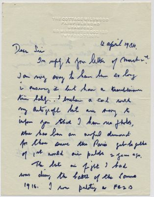 ROBERT CHIDLAW-ROBERTS. (1896 - 1989) British World War I ace credited with ten aerial 