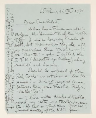 WILLY COPPENS. (1892-1986) Belgium's leading fighter ace and the champion "balloon buster" of 