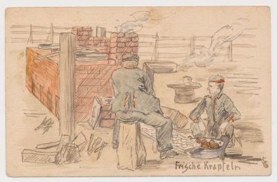 GERMAN PRISONER''S ORIGINAL ARTWORK. GERMAN PRISONER'S ORIGINAL ARTWORK 
A wonderful original 