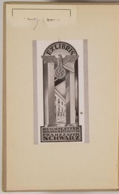 BOOK FROM THE LIBRARY OF NAZI TREASURER FRANZ SCHWARZ. A Third Reich publication with an 