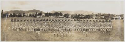 GEN. CLARENCE R. HUEBNER'S PHOTOGRAPH OF 19TH INFANTRY AT SCHOFIELD BARRACKS, CA. 1939. FROM THE 