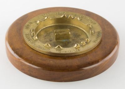 GEN. CLARENCE R. HUEBNER'S WORLD WAR I ASHTRAY. FROM THE ESTATE OF GEN. CLARENCE R. HUEBNER 