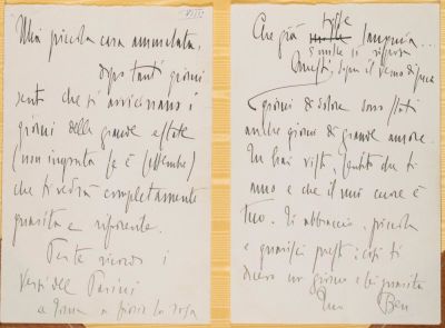 BENITO MUSSOLINI 'LOVE LETTER' AND SIGNED PHOTO. (1883 - 1945) Italian dictator whose fascist 