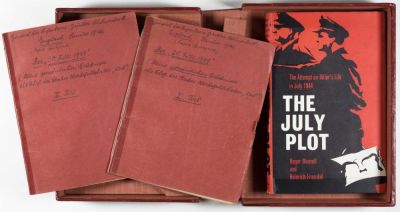 GUNTHER BLUMENTRITT'S HANDWRITTEN ACCOUNT OF THE JULY 20 PLOT. GUNTHER BLUMENTRITT (1892 - 1967) 