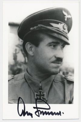 ADOLF GALLAND. (1911 - 1994) German fighter ace of World War II and general of fighters. S.P., 4 