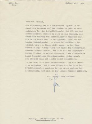 ALBERT SPEER. (1905 - 1981) Nazi German architect and Minister of Armaments and War Production 