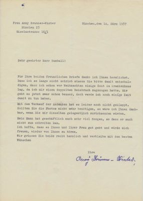 ANNI BRUNNER WINTER. (1905-1970) Personal housekeeper of Adolf Hitler's Munich apartment from 